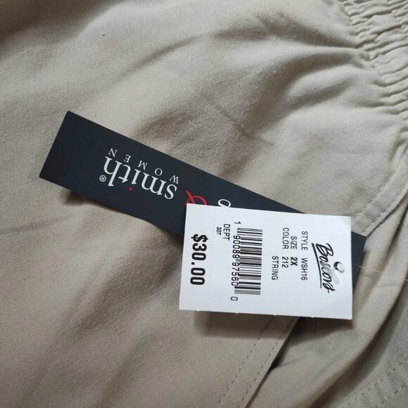 Hasting & Smith Women's Khaki Shorts Pull On Elastic Drawstring - Picture 4 of 8